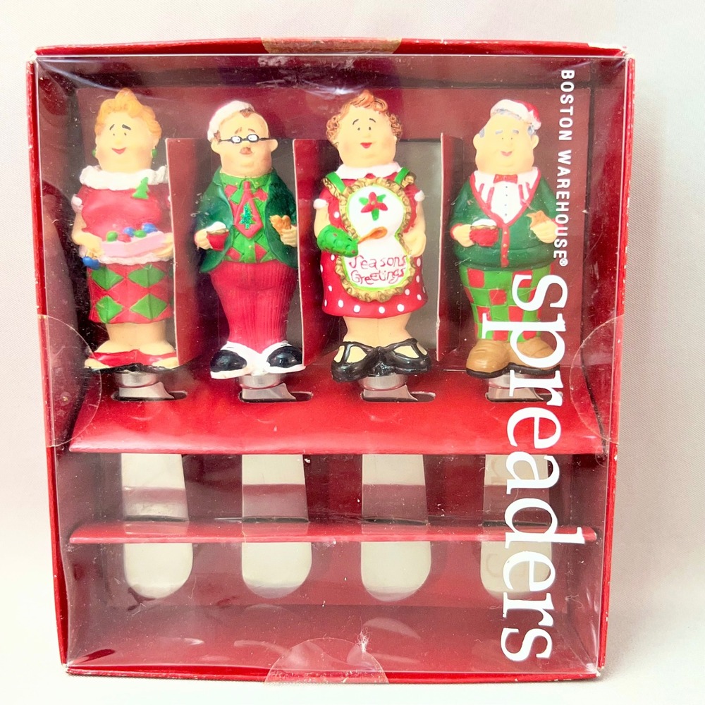 Boston Warehouse Spreader Set Unisex OS Red New Holiday Neighbors 4pc 2002